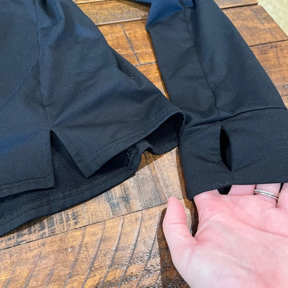 Fabletics Black Lace Accent Sweatshirt - Picture 6 of 7